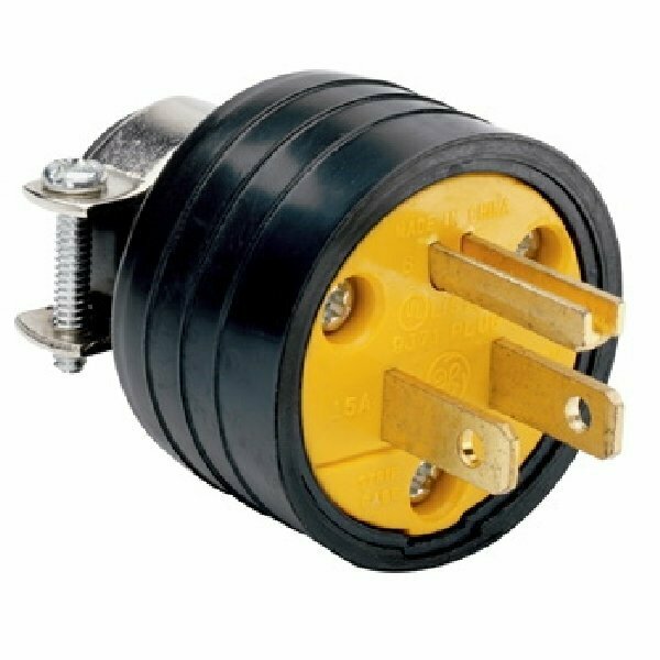 Pass & Seymour 15A Blk Resid Rnd Plug 111GMCBPCC5